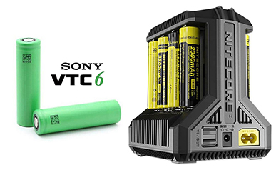 Chargeur Nitecore + Sony VTC6